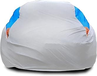 MORNYRAY Waterproof Car Cover All Weather Snowproof UV Protection Windproof Outdoor Full car Cover, Universal Fit for Sedan (Silvery, A2-Fit Sedan Length(Up to 177 inch)