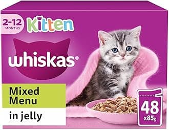 2-12months Kitten Wet Cat Food Pouches Mixed Menu in Jelly 48 x 85g