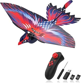 2.4G Remote Control Bird Toy Rc Bionic Flying Bird,6-Axis Gyro,Fabric Single Wing Lifting Design,Easy Indoor Outdoor For Kids,Boys And Girls,Go Go Bennu