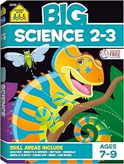 School Zone Big Science Workbook: 320 Pages, 2nd Grade, 3rd Grade, Weather, Seeds, Plants, Insects, Mammals, Ocean Life, Birds, Ages 7 to 9