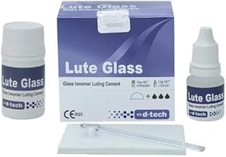 D-TECH LUTING GLASS 15G POWDER + 13G LIQUID/PACK OF 1 SET/D-TECH GLASS IONOMER LUTING CEMENT (5)