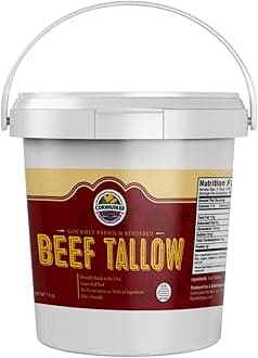 Cornhusker Kitchen Premium Rendered Beef Tallow Tub, 1.5lb