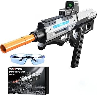 Automic Gel Ball Blaster High Speed of 180+FPS Gel Gun Blaster with Stylish Running Lights Rounds Electric Toy Gun Easter Birthday Gifts for Age 14+