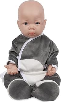 Vollence 17 inch Full Body Silicone Baby Doll That Look Real Boy,Not Vinyl Material Dolls,Eyes Open Realistic Reborn Baby Doll,Real Baby Doll,Lifelike Baby Dolls