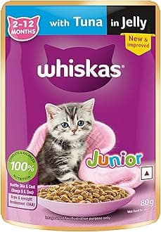 Junior Kitten (2-12 Months) Wet Cat Food, Tuna in Jelly, 80 g, Hydrating Food Made With Real Fish, 100% Complete & Balanced Nutrition for Kittens