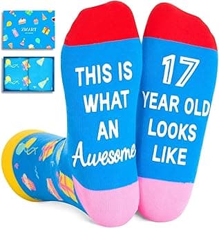Zmart Birthday Gifts for Teens - Happy Birthday Socks for 13-19 Year Old Boys Girls