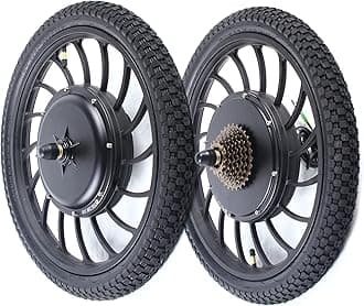 Electric Bicycle Conversion Kit, 48V 1000W Front/Rear Wheel E-Bike Powerful Hub Motor Kit 20â Electric Bike Conversion Kit with High Speed Brushless Gearless Hub Motor Kit